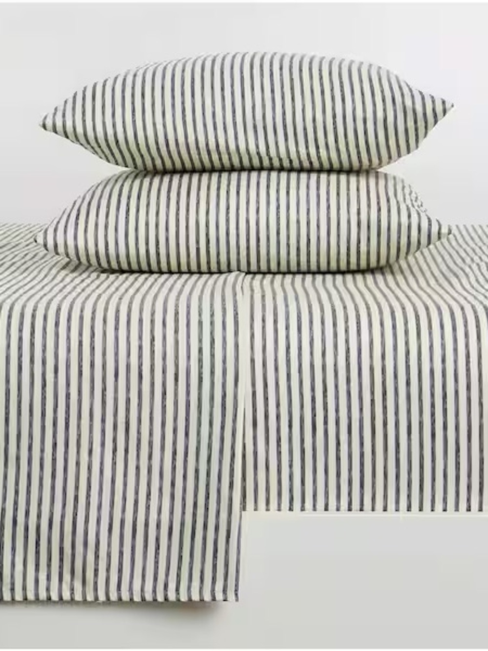 King Dark Grey Striped Microfiber Sheet Set 4 Piece Soft Wrinkle Resistant New
